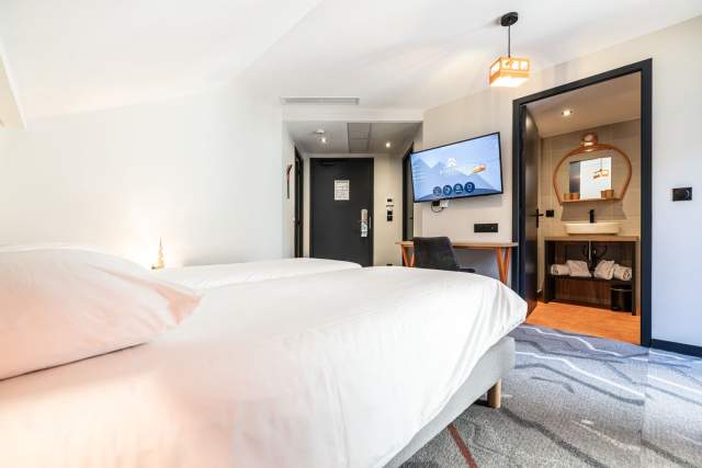 Chambre, Hôtel Savoie, Base Camp Lodge Albertville